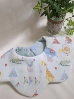 No.4 サーカス×ライトブルー　ハンドメイド　もくもくスタイ