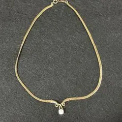 ネックレス　ビンテージ　ゴールド系 石付き