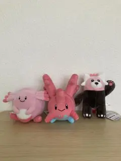 ポケモンカラーコレクションぬいぐるみピンクpinkラッキー・サニーゴ・キテルグマ