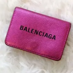 BALENCIAGA エブリデイ黒ロゴ メタリックエフェクト ローズピンク