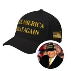 TRUMP Dark Maga Hat Gold　ドナルド　トランプ　帽子
