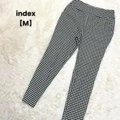 a1247＊index ギンガムチェックパンツ　【M】綺麗めカジュアル　お洒落
