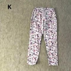 【ケー】ガジュアルパンツ　花柄　総柄　ウエストゴム　派手　個性的