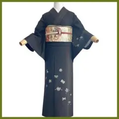 仕付け糸付き　宝尽くし　紬　着物　NO154