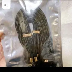☆匿名配送☆スマホショルダー　黒　ゴールド