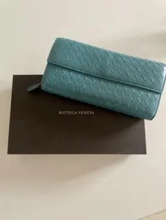 BOTTEGAVENETAボッテガベネタイントレチャート小銭入れ付二つ折り長財布