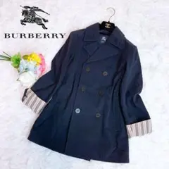 BURBERRY LONDON ピーコート ネイビー 袖ノヴァ キルティング