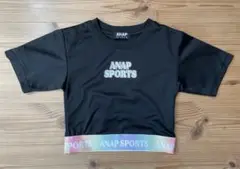 【美品】ANAP SPORTS Tシャツ　クロップド丈　黒　150㎝