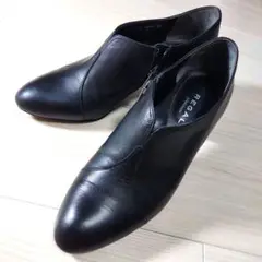 美品 REGAL platinum ブラック 黒 ブーティ レザー 23.5cm
