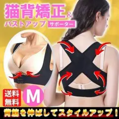 猫背矯正 ベルト 姿勢矯正 レディース M サポーター バストアップ G30