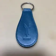 YANKO 青色レザー キーホルダー靴ベラ