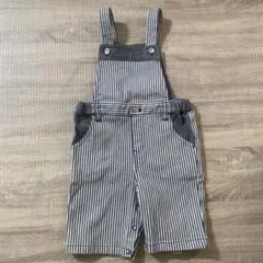 COMME CA FOSSETTE ストライプオーバーオール 90