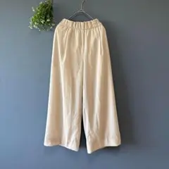 アースミュージック［F］涼し気　ウエストゴムイージーワイドパンツ　ノーアイロン