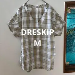 DRESKIP 半袖チェックシャツ　M