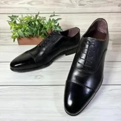 1233【新品】ザスーツカンパニー ストレートチップ CA1361 黒 24.5