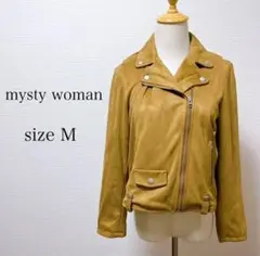 mysty woman ミスティーウーマン ライダースジャケット M キャメル