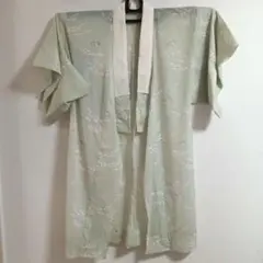 薄緑色 花柄 長襦袢
