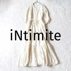 【佐々木希着用】 アンティミテ ティアードワンピース オフホワイト M ベルト付