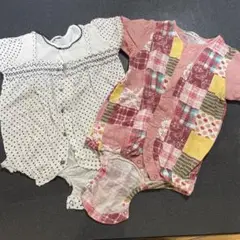2枚セット　半袖女の子ロンパース