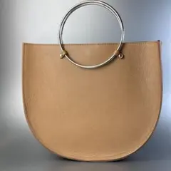 TAKASHIMAYA　伊STEPHEN　サークル　ヌメ革レザーハンドバッグ
