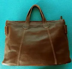 美品 トッズ レザー 2way トートバッグ ダーク ブラウン