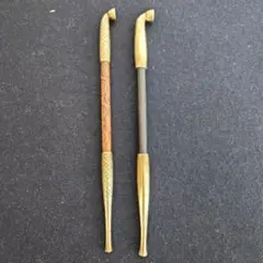 煙管(キセル) 純 村田 文の刻印あり。銀製 japan bugei様予約品（京都四条小橋）村田製 七寸延べ純銀煙管