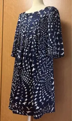 BALLSEY ボールジー ネイビーワンピース モザイク柄
