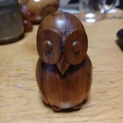 希少　屋久杉フクロウの置物