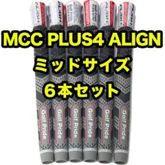 6本 ゴルフプライド MCC PLUS4 ALIGN ミッドサイズ グレー