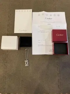 カルティエ Cartier キーリング ネックレス トップ 2Cロゴ チャーム