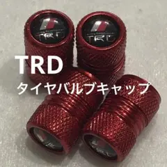 TRD トヨタ タイヤバルブキャップ バルブステムキャップ 4個組 (レッド)