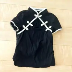 【匿名配送】SHEIN ティーンガールズ フロッグボタン　チャイナ風　黒