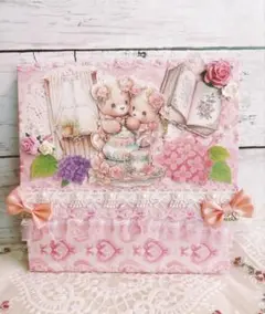 sale‼️おすそ分けコラージュ素材折り紙収納蛇腹＆蜂の巣蛇腹BOX❁⃘*.あじさい
