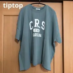 tiptop+pocket コットンワイドロゴTシャツ