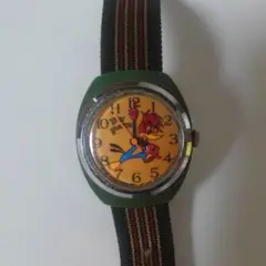 美品　希少　レトロ　ウッドペッカー　　　　　　　　　　　　　　　腕時計（手巻き） 希少 昭和レトロ 新品未使用】シチズン CITIZEN Q&Q ウッド
