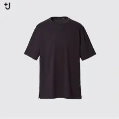 ユニクロ ＋j スーピマコットンリラックスフィットクルーT 半袖 ブラックM