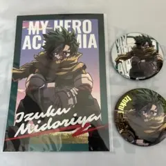 ヒロアカ プラザ 緑谷出久 缶バッジ ポスカ