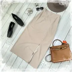 『as know as pinky』ロング　スカート　ピンクベージュ