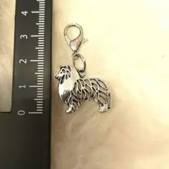 【新品】シェルティ　メタルチャームキーホルダー 約3cm