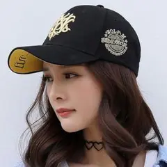 F☆安心のメルカリ便☆ビッグロゴ☆メンズ レディース☆ キャップ ☆ ブラック