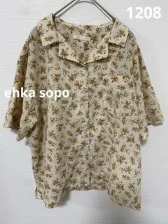 1208 ehka sopo 花柄開襟シャツ