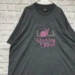 USA製90sヴィンテージTシャツ！シングルステッチグレー半袖古着　3XL714
