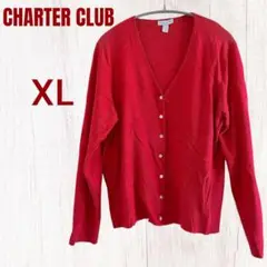 CHARTER CLUB レッド カーディガン XL チャータークラブ