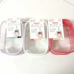推しサポ　推し活ポーチ　Mサイズ　3色セット　カニカン付き
