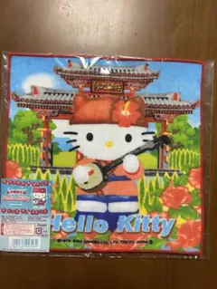 ハローキティハンカチ　キティご当地ハンカチ沖縄2004年製
