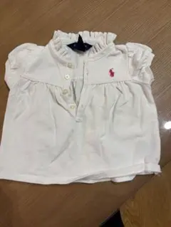 大人気❣️Ralph Lauren ホワイトポロシャツ 12M