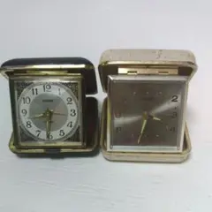 トラベルウォッチ　置時計　SEIKO シチズン ゼンマイ　手巻き　ジャンク
