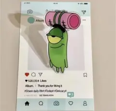 スポンジボブ　プランクトン　スマホスタンド　スマホアクセサリー　キャラクター