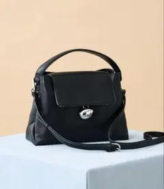 Kastane カスタネ 2way ショルダー バッグ ハンドバッグ ブラック