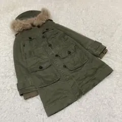 MARC BY MARC JACOBS ファー付ミリタリコート　カーキ　サイズ4